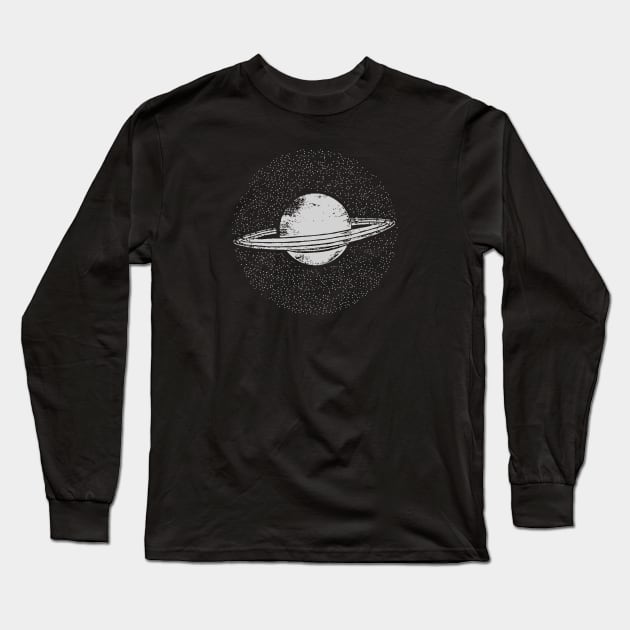 Saturn Planet Long Sleeve T-Shirt by majgad